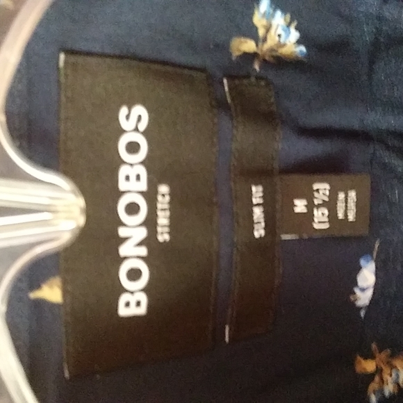 Bonobos button down shirt, blue, size M slim - Picture 2 of 4